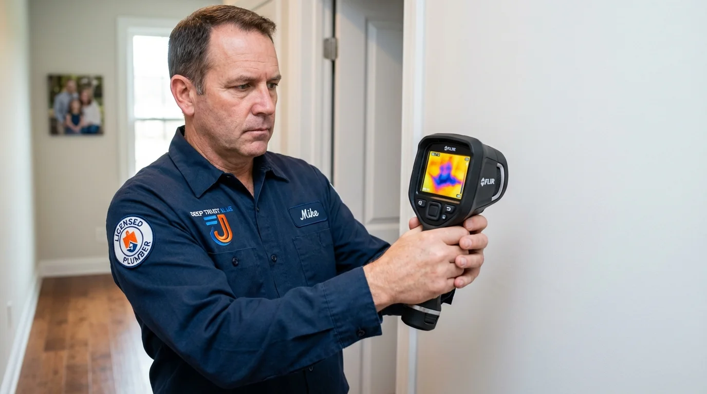 Thermal imaging leak detection by Johns Plumbing LLC in Sulphur Springs